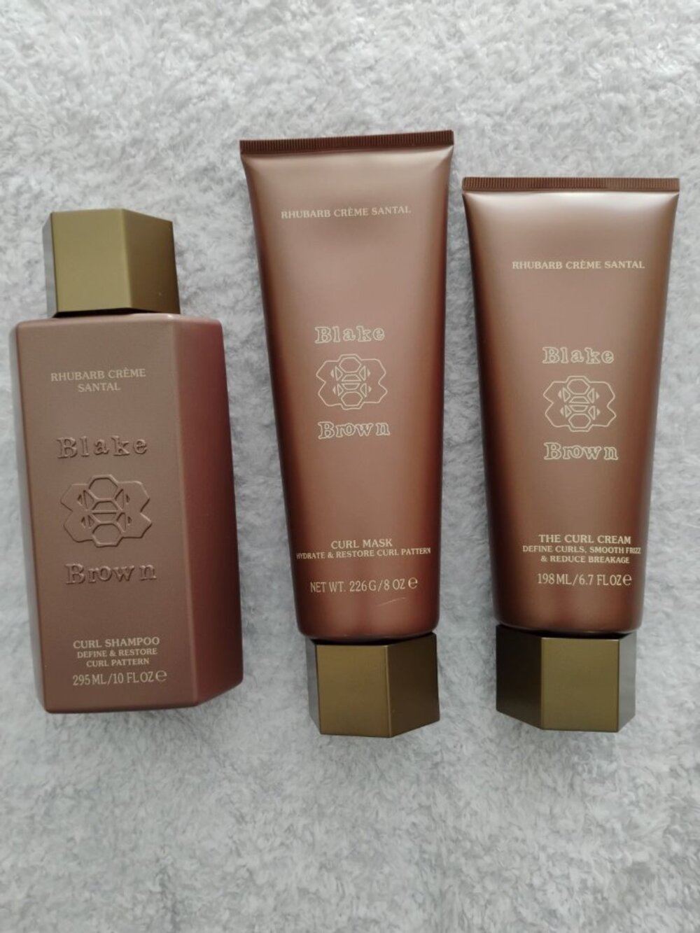 NWT Blake Brown Curl Collection 3 piece haircare set: shampoo, mask, curl cream